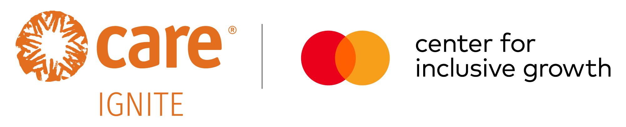 CARE Ignite x Mastercard Center for Inclusive Growth logo lockup