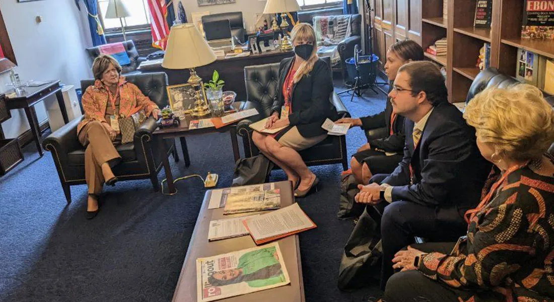 Four of our CARE Women’s Network members advocating in in a legislators office in D.C. during the CARE on the Hill Advocacy Event.